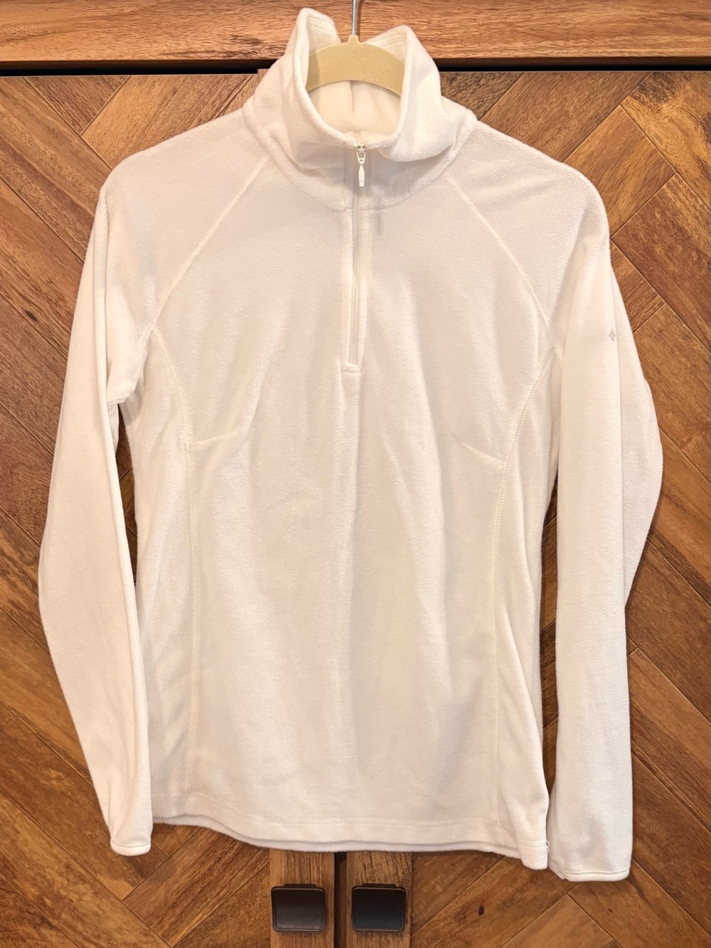COLUMBIA Half-Zip Fleece Pullover Women’s Small In White